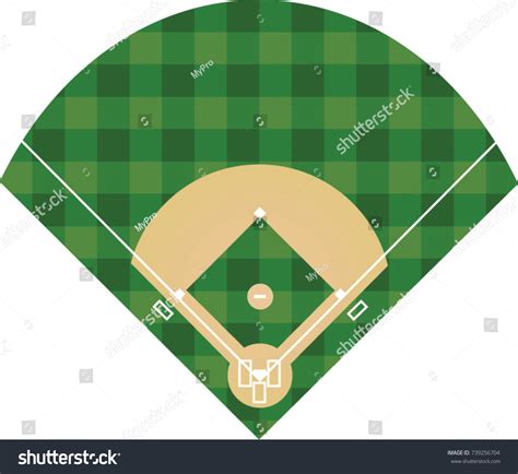 Baseball Field Vector Illustration Stock Vector (Royalty Free) 739256704