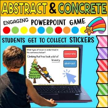 Abstract and concrete nouns powerpoint game by Murphys lesson design