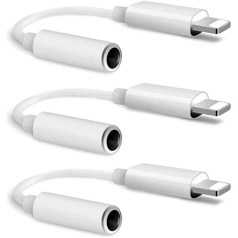 iPhone 3.5mm Headphones Adapter [Apple MFi Certified] 3Pack Lightning ...