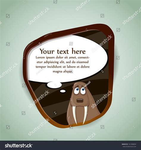 Funny Walrus Vector Illustration Stock Vector (Royalty Free) 101398894 ...