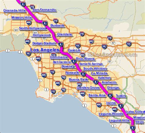 i-5 Los Angeles Traffic Maps and Road Conditions