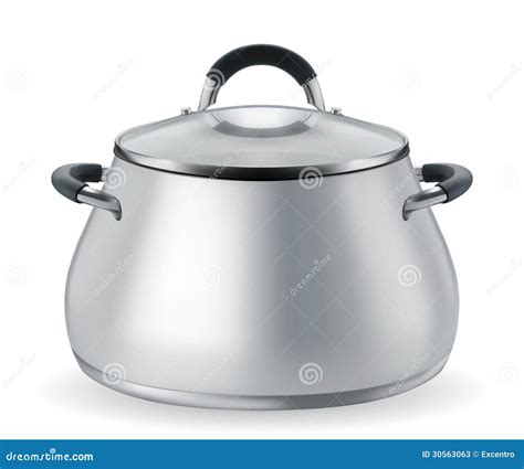 Silver pan stock illustration. Illustration of metal - 30563063