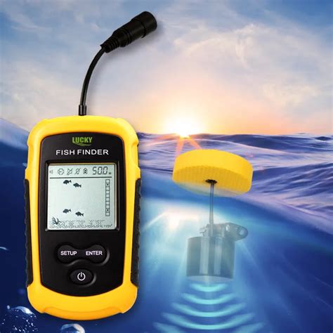 100m Lcd Portable Sonar Sensor Fish Finder Fishfinder Alarm Beam ...