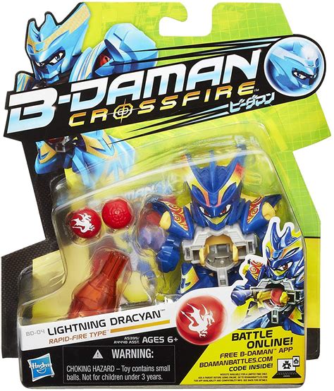 Hasbro B-Daman Crossfire BD-04 Lightning Dracyan Figure: Amazon.co.uk ...