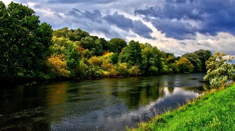 river, trees, herbs Wallpaper, HD Nature 4K Wallpapers, Images, Photos ...