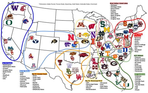 Map Of Fbs College Football Teams : 25 Maps That Explain College ...