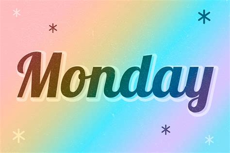 Monday word colorful star patterned | Free Photo - rawpixel