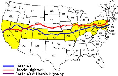 Map Of Us 40 Highway – Topographic Map of Usa with States