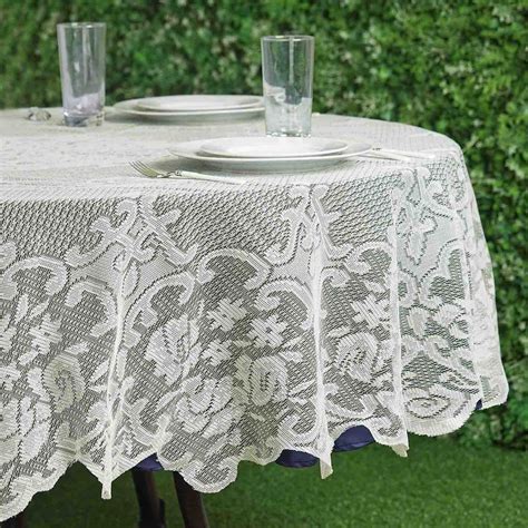 70" Floral LACE Round TABLECLOTH Wedding Party Table Linens Event ...