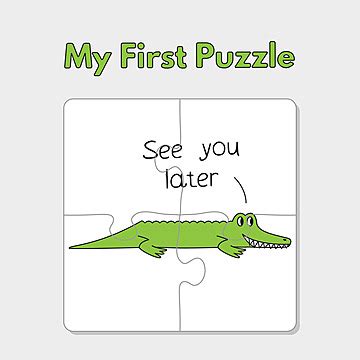 Cartoon Alligator Flashcard For Children Word Speech Young Vector, Word ...