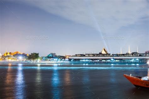 night view of chao phraya river | River, Views, Poster design inspiration