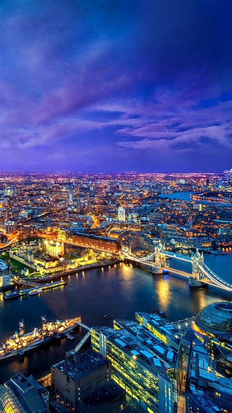 Man Made London, Night, Aerial, Building, Cityscape, City, 720x1280 ...