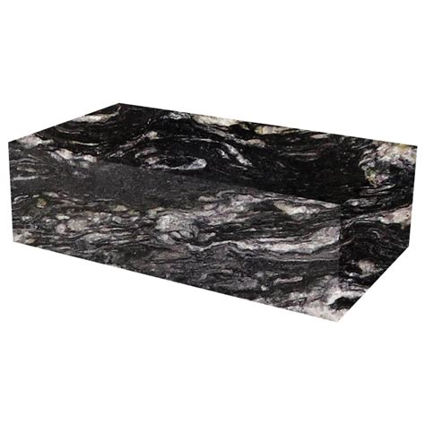 Cosmic Black Rectangular Solid Granite Coffee Table