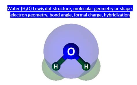 H2O Lewis structure, Molecular geometry, Bond angle, Shape