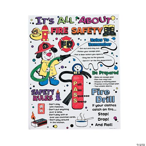 Color Your Own ﻿“It’s All About Fire Safety” Posters - Discontinued