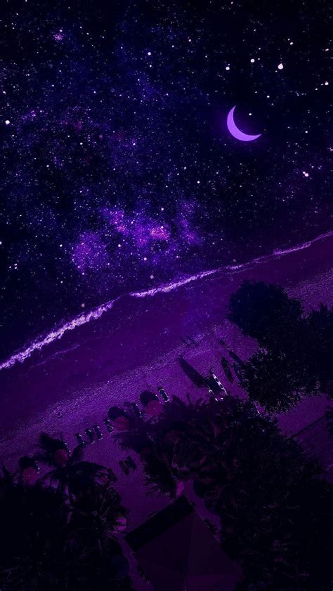 Download Black And Purple Aesthetic Bird's-eye View Wallpaper ...