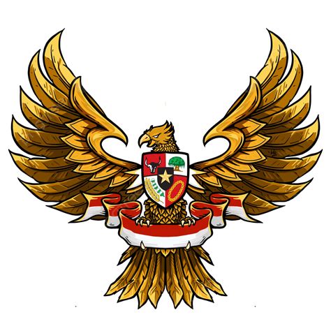 Garuda Pancasila Symbol Of Indonesia Country Royalty Free Stock | The ...