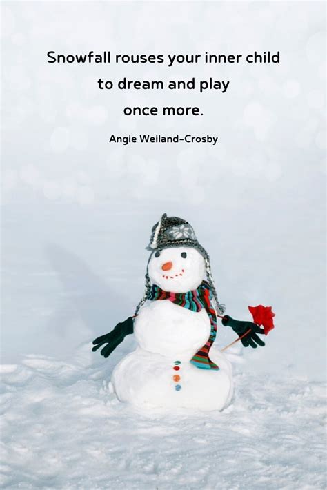 a snowman is sitting in the snow with a quote about how to play once more