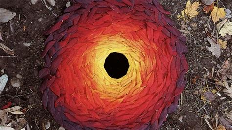 Andy Goldsworthy Leaves In River