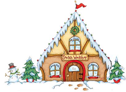 Santa's Workshop | Christmas paintings, Christmas drawing, Christmas scenes