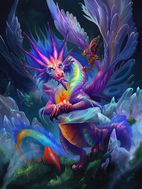 ArtStation - Prismatic Faerie Dragon