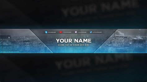 Youtube Banner Photoshop Template