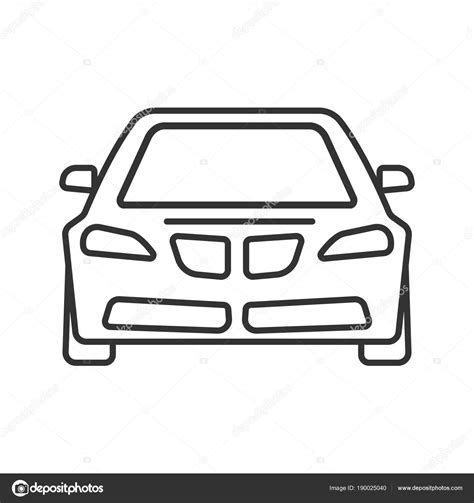 Car front view linear icon Stock Vector Image by ©bsd #190025040