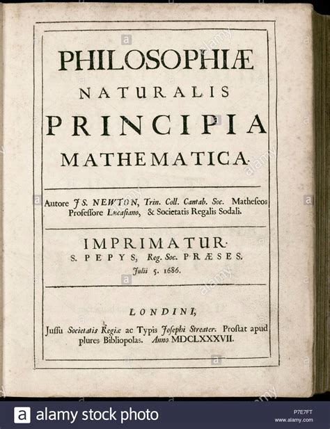 Isaac newton principia mathematica hi-res stock photography and images ...