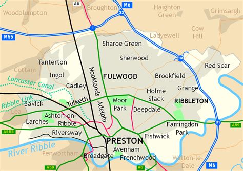 List of places in Preston - Wikipedia