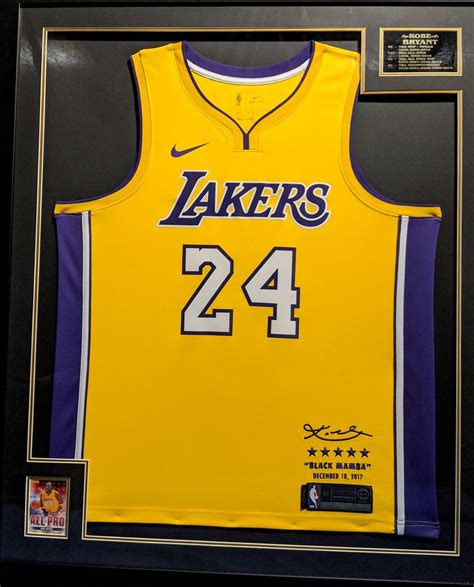 Kobe Bryant Framed #24 Jersey with Autographed Card - Art of the Game