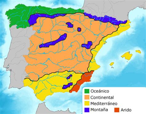 Spain climate zones 2009 | Gifex