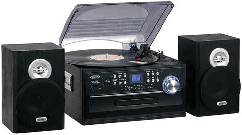 Jensen All-In-One Hi-Fi Stereo CD Player Turntable & Digital AM/FM ...