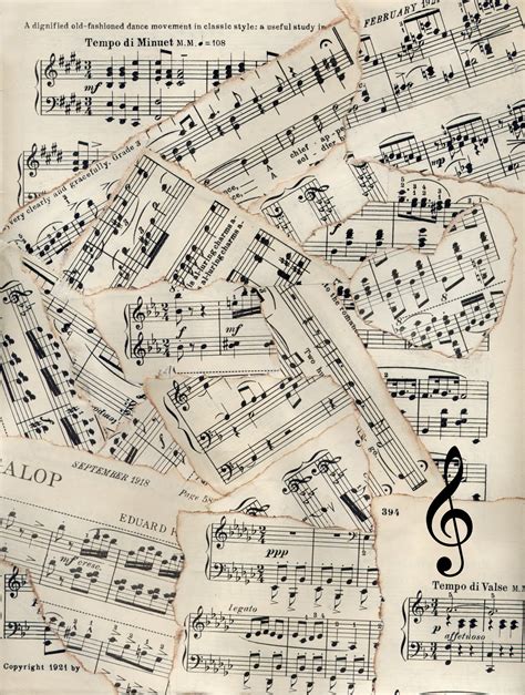 Vintage Music Sheets Printable - Printable Templates