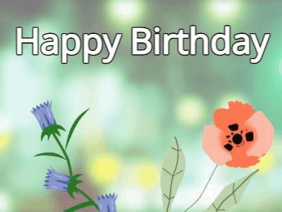 Happy Birthday Flowers GIF 4