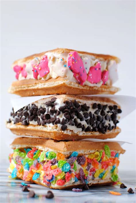 5 Waffle Ice Cream Sandwich Recipes | Let's Eat Cake