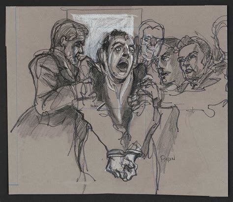 10+ Rare Courtroom Sketches From Most Infamous Trials Where No Cameras ...