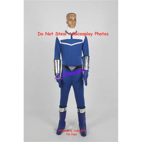 Power rangers blue time force ranger lucas blue ranger cosplay costume ...