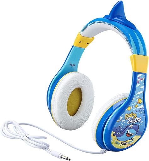 eKids Baby Shark Kids Headphones, Adjustable Headband, Stereo Sound, 3 ...