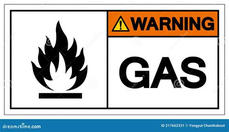 Warning Gas Symbol ,Vector Illustration, Isolate on White Background ...