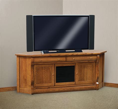 Old Classic Sleigh Corner TV Stand | Amish Solid Wood TV Stands ...