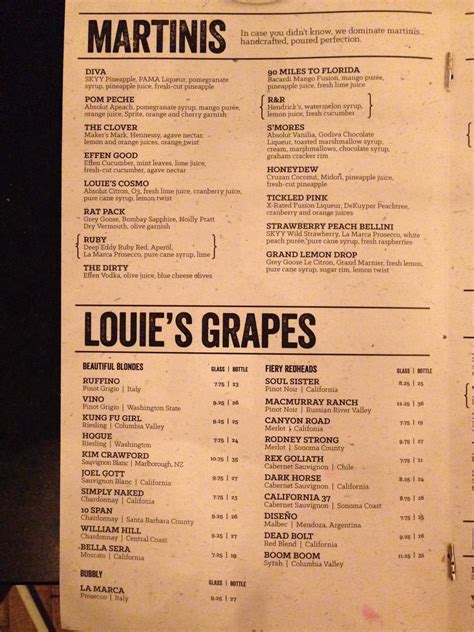 Bar Louie Menu, Menu for Bar Louie, Hampton, Hampton Roads - Urbanspoon ...