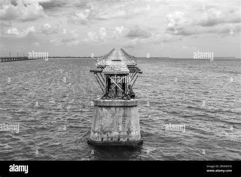 The old Railroad Bridge on the Bahia Honda Key in the Florida keys ...