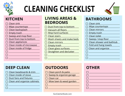 Printable Cleaning Schedule (Spring, Daily, & Weekly Checklists) – DIY ...