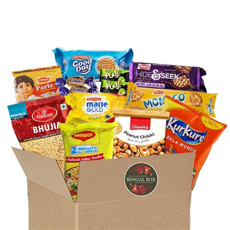 Amazon.com: BENGAL BOX Indian Snack Box Variety Pack - 13 Count Snacks ...