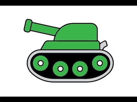 How to Draw a Cartoon Tank Easy step by step / Как нарисовать танк ...