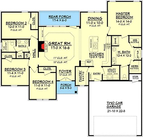 Efficient 4 Bedroom House Plan - 11788HZ | Architectural Designs ...