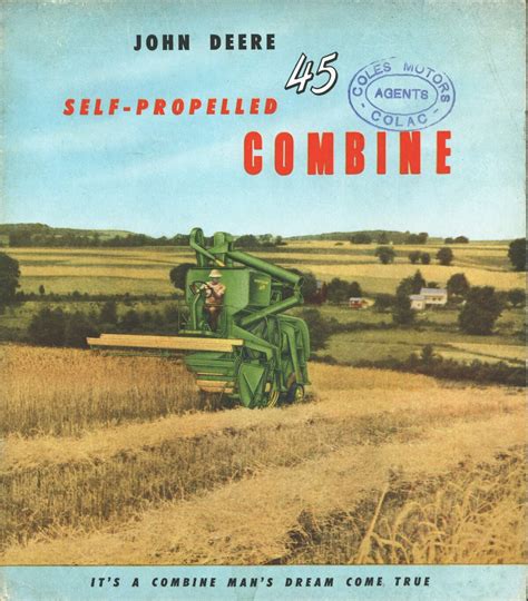 Descriptive Booklet - John Deere, 45 Self-Propelled Combine Harvester, 1955