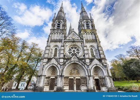 Central Facade of St. Fin Barre Cathedral in Cork, Ireland Stock Image ...