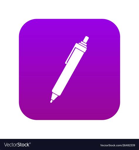 Pen icon digital purple Royalty Free Vector Image