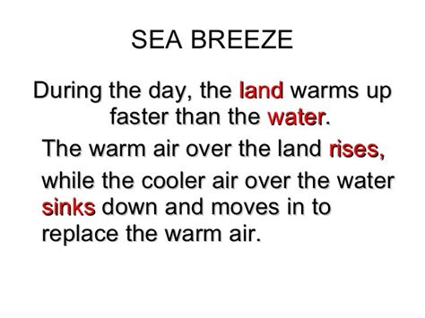 Land and sea breeze